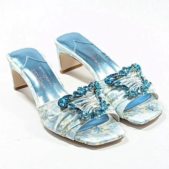 Sophia Webster x LoveShackFancy Womens Margaux Mid Mule Sandal Size 38 MSRP $900 - Picture 4 of 11